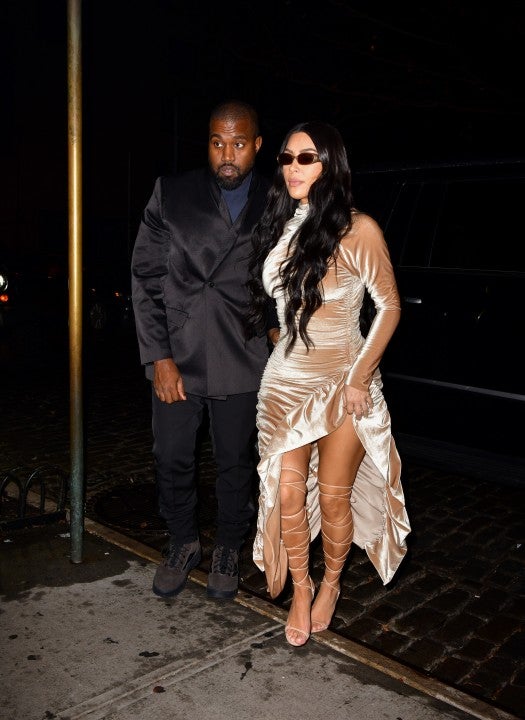 Kanye West and Kim Kardashian West on 12/22