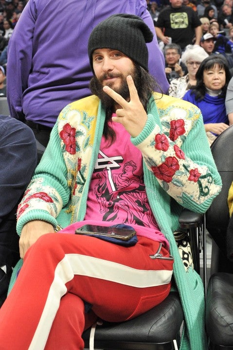 Jared Leto at a Clippers game