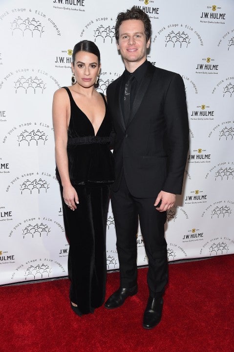 Lea Michele and Jonathan Groff at the New York Stage & Film 2019 Winter Gala 
