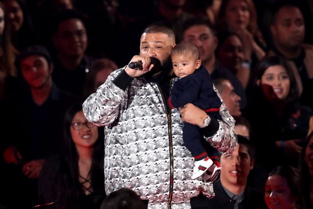 dj khaled and son at 2017 iHeartRadio Music Awards