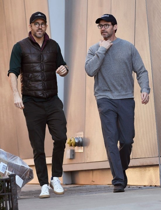 Ryan Reynolds and Hugh Jackman in nyc on xmas eve