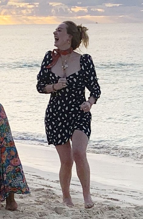 Adele on vacation in Anguilla