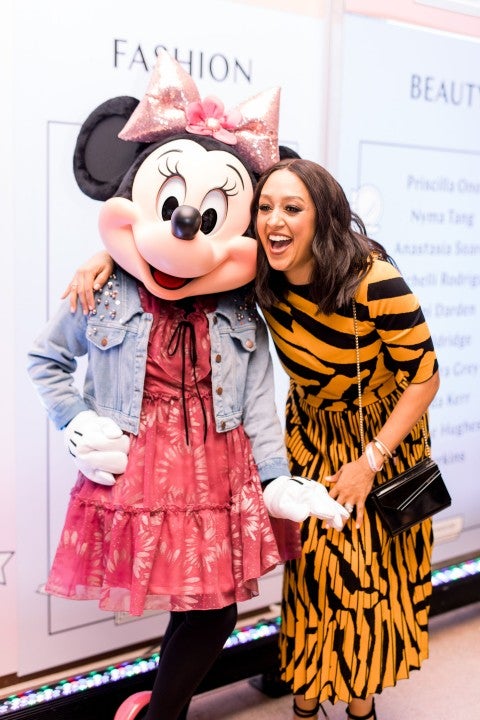 Tia Mowry-Hardict with minnie mouse