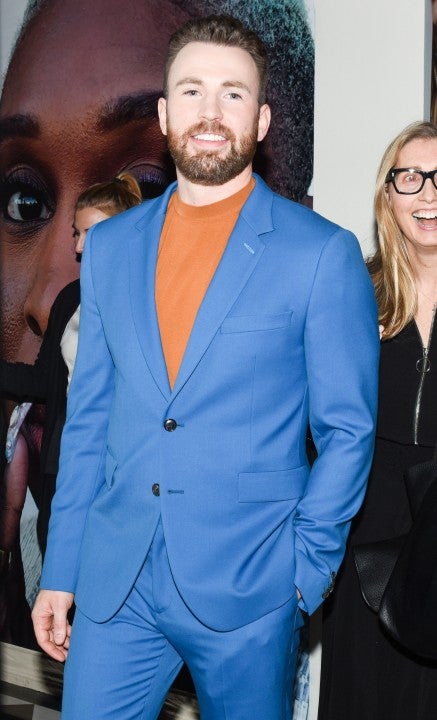 chris evans at w party for golden globes
