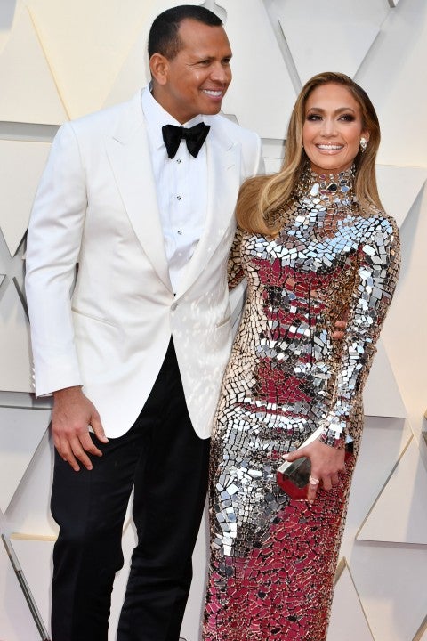 Alex Rodriguez and Jennifer Lopez at the 91st Annual Academy Awards 