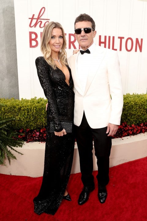 Nicole Kimpel and Antonio Banderas at the 77th Annual Golden Globe Awards 