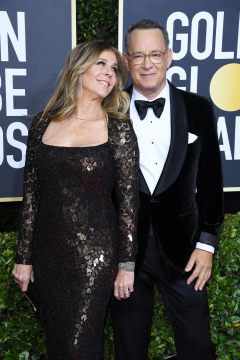 Rita Wilson and Tom Hanks at 2020 golden globes