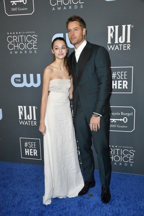 Justin Hartley and Isabella Justice Hartley at 2020 Critics' Choice Awards