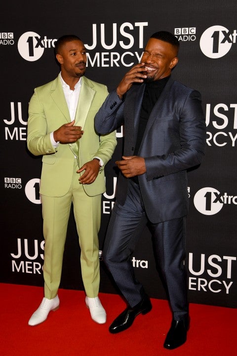 Michael B. Jordan and Jamie Foxx at a "Just Mercy" UK Special Screening 
