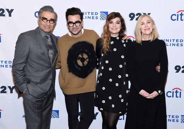 Eugene Levy, Daniel levy, Annie Murphy and Catherine O'Hara at Schitt's Creek Screening & Conversation at 92nd Street Y