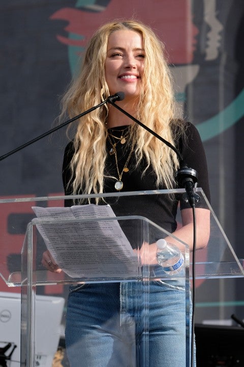 Amber Heard at the 4th Annual Women's March LA: Women Rising 