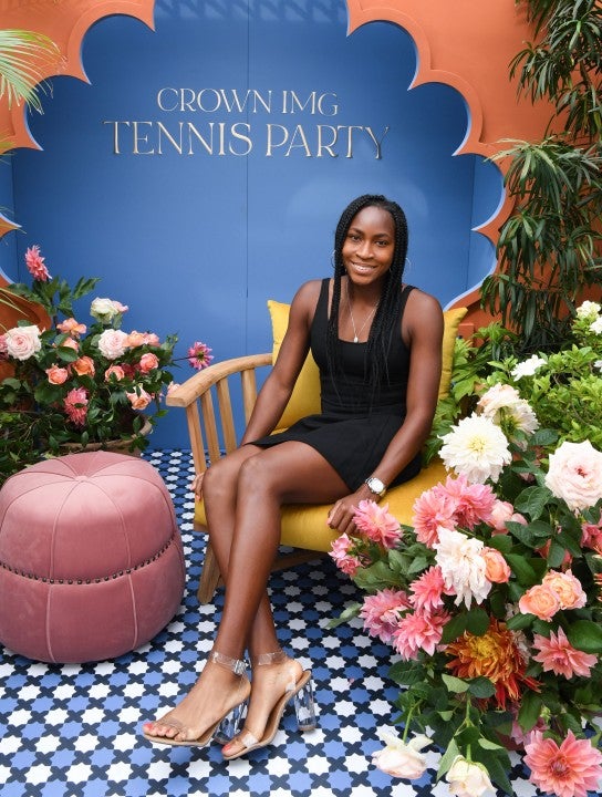 Coco Gauff at the Crown IMG Tennis Party