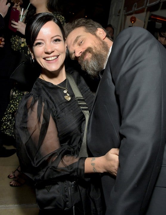 Lily Allen and David Harbour at sag after-party 2020