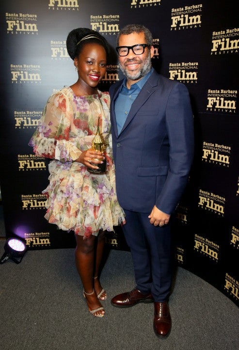 Lupita Nyong'o and Jordan Peele at 35th Santa Barbara International Film Festival