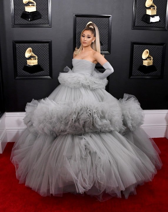 Ariana Grande In Versace at the 2015 Grammy Awards