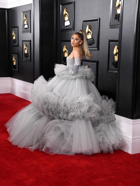Ariana Grande Wears Flower-Adorned Minidress