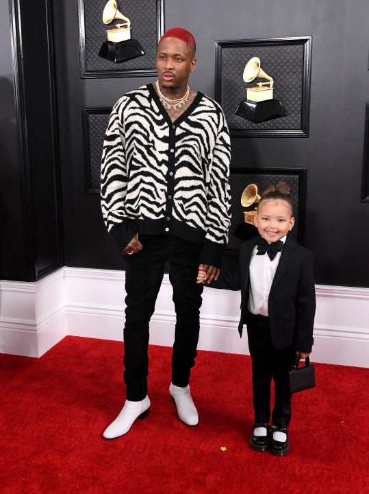 YG and daughter Harmony at 2020 grammys