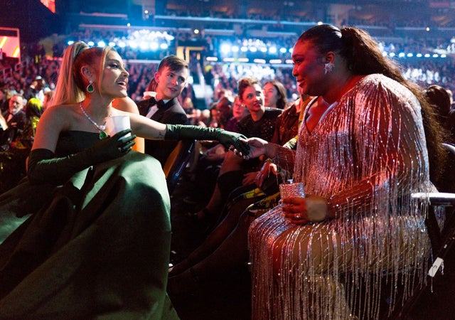 Ariana Grande and Lizzo attend the 62nd Annual GRAMMY Awards 