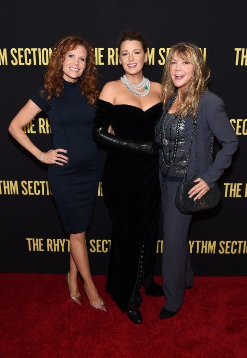 Blake Lively with sister and mom at Rhythm Section screening in brooklyn