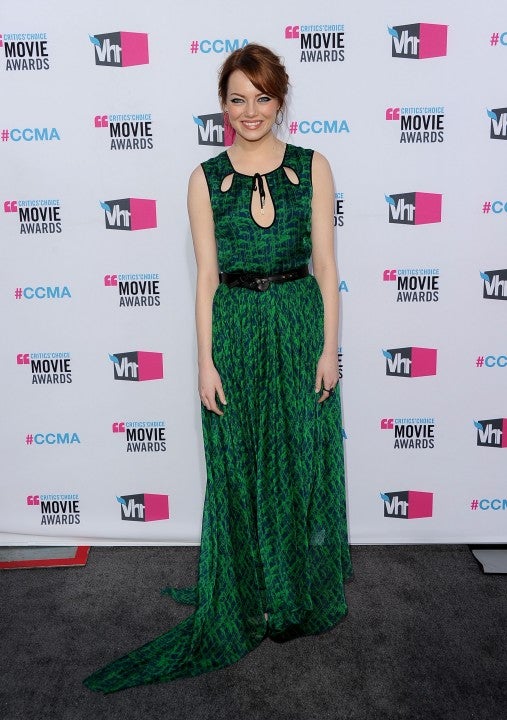 Emma Stone at the 17th Annual Critics' Choice Movie Awards 