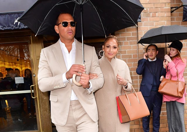 Alex Rodriguez and Jennifer Lopez leave Marea restaurant in march 2017 