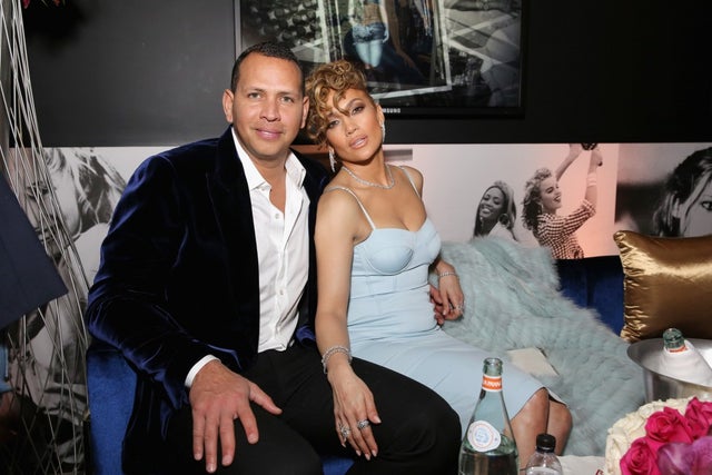 Alex Rodriguez and Jennifer Lopez at the Guess Spring 2018 Campaign Reveal