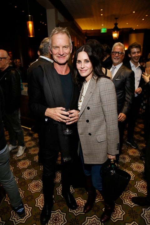 Sting and Courteney Cox