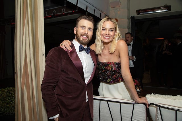 Chris Evans and Margot Robbie at caa party