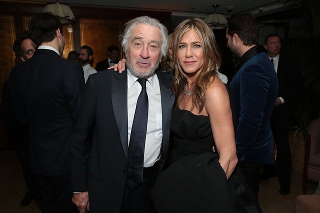 Robert De Niro and Jennifer Aniston at caa party