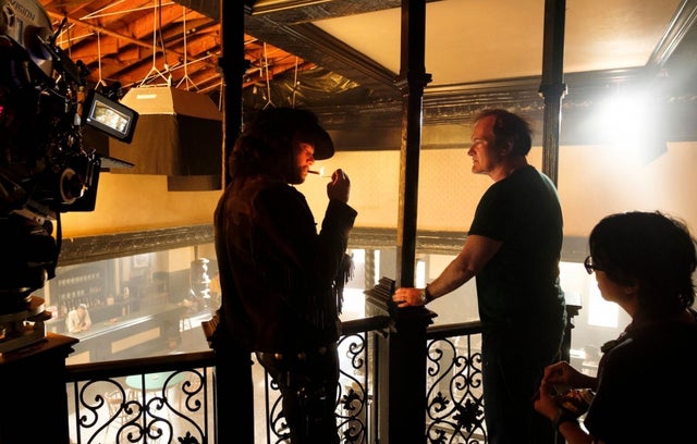 Quentin Tarantino on once upon a time set