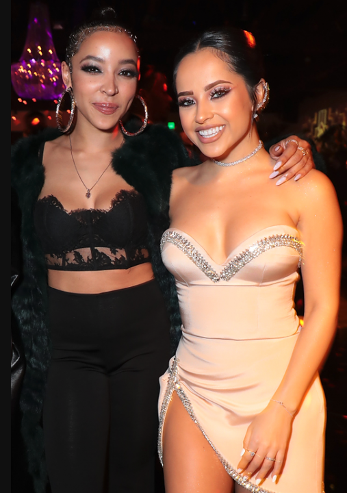 Tinashe and Becky G at caa party