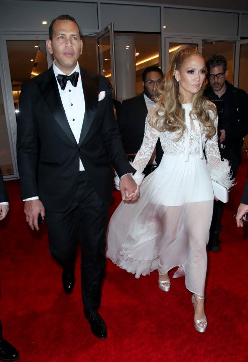 Alex Rodriguez and Jennifer Lopez leave golden globe awards