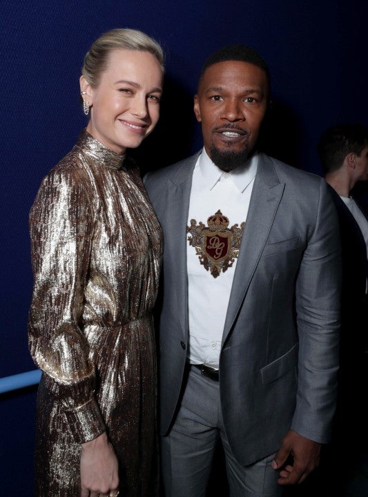 Brie Larson and Jamie Foxx at just mercy screening