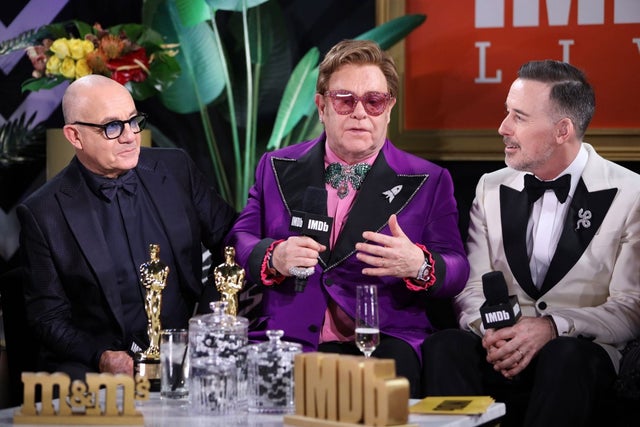 Bernie Taupin, Elton John and David Furnish