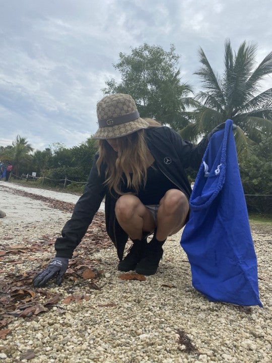 Ally Brooke beach cleanup in miami