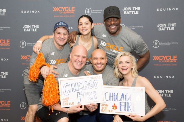 chicago fire cast at Cycle for Survival 