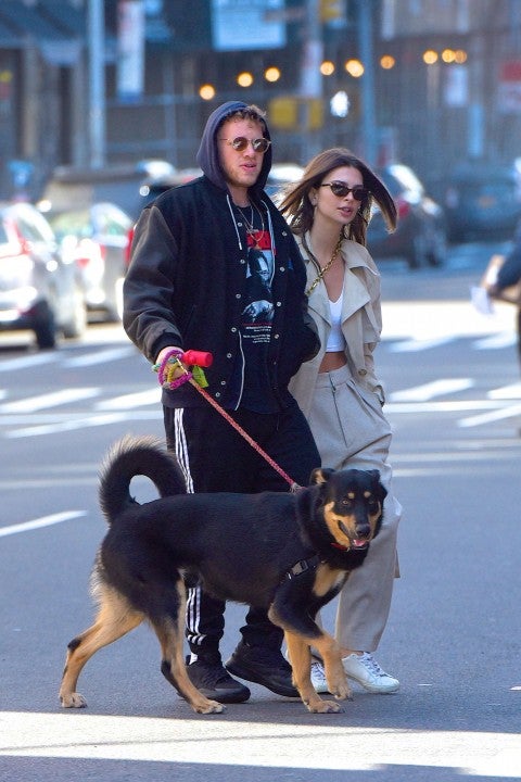Emily Ratajkowski and husband Sebastian Bear-McClard in New York City