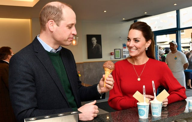 Prince William and Kate Middleton get ice cream in wales