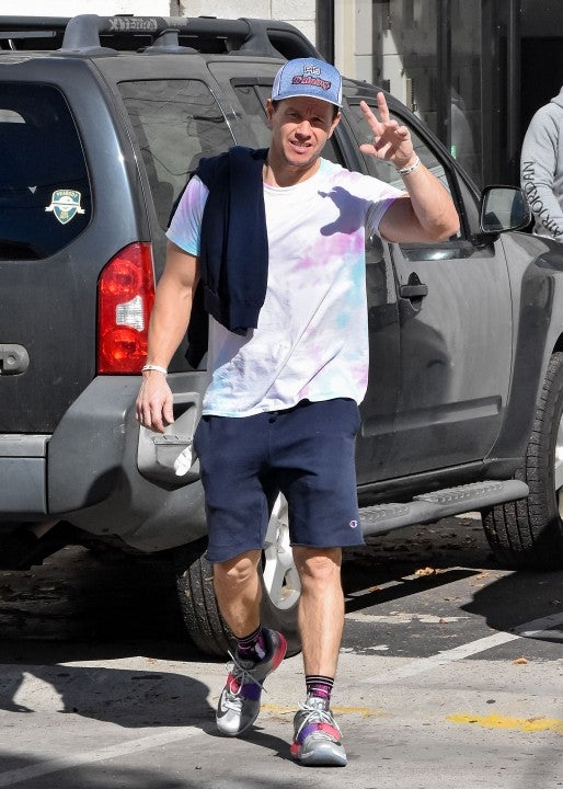 mark wahlberg heads to gym in LA