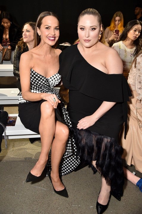Arielle Kebbel and Hayley Hasselhoff in the front row at Tadashi Shoji 