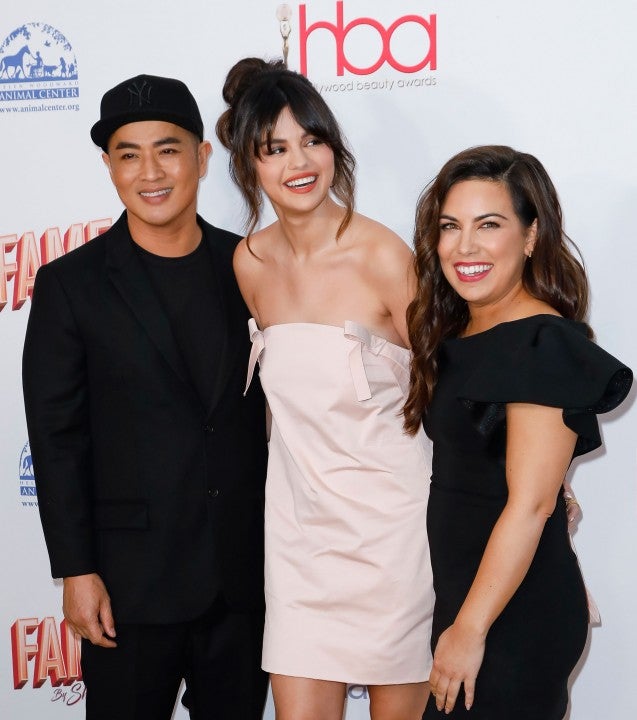 Hung Vanngo, Selena Gomez and Marissa Marino at the 2020 Hollywood Beauty Awards