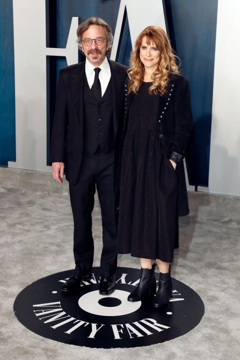 Marc Maron and Lynn Shelton at the 2020 Vanity Fair Oscar Party 