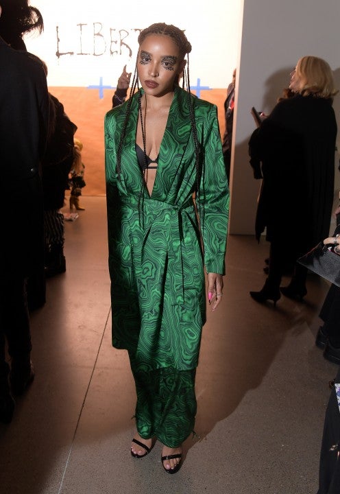 Tinashe at the Libertine front row during New York Fashion Week