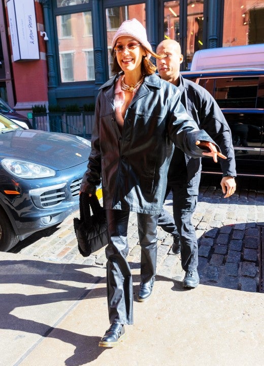 Bella Hadid out and about on Valentine's day 