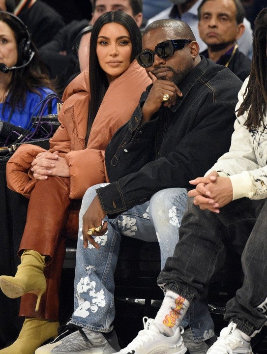 Kim Kardashian West and Kanye West at all-star game