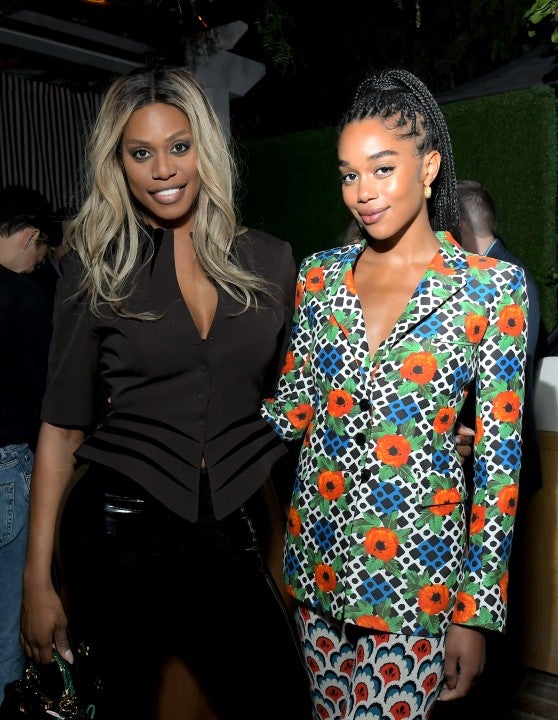 Laverne Cox and Laura Harrier 