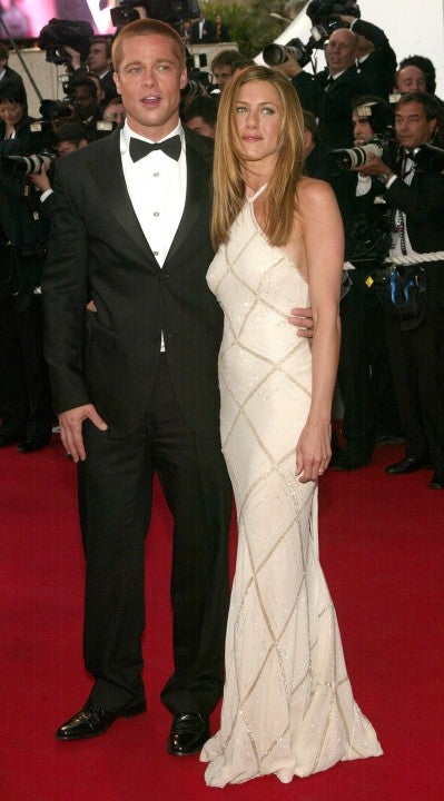 Brad Pitt and Jennifer Aniston at the World Premiere of "Troy" in 2004