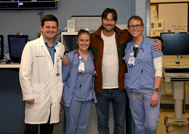 Ryan Eggold visits hospital