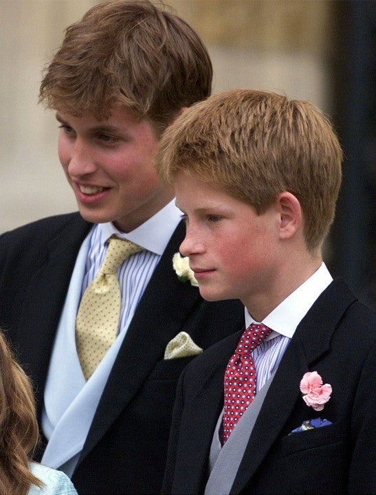 prince william and harry at prince edward wedding in 1999