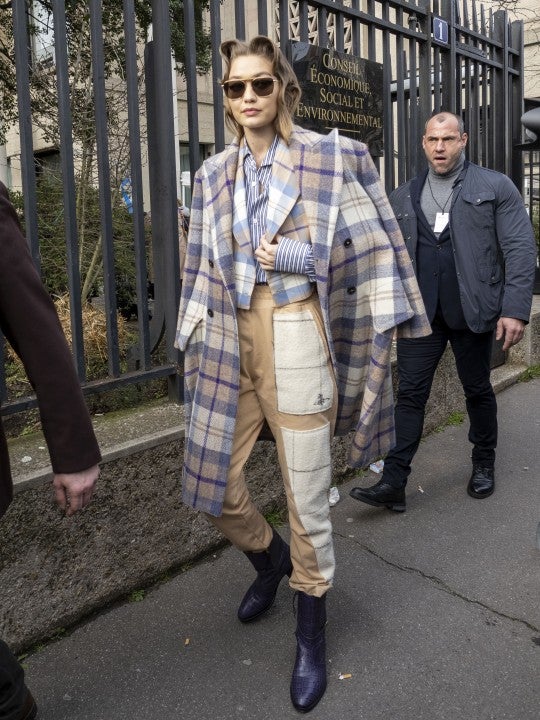Gigi Hadid is seen during Paris Fashion Week on 3/3